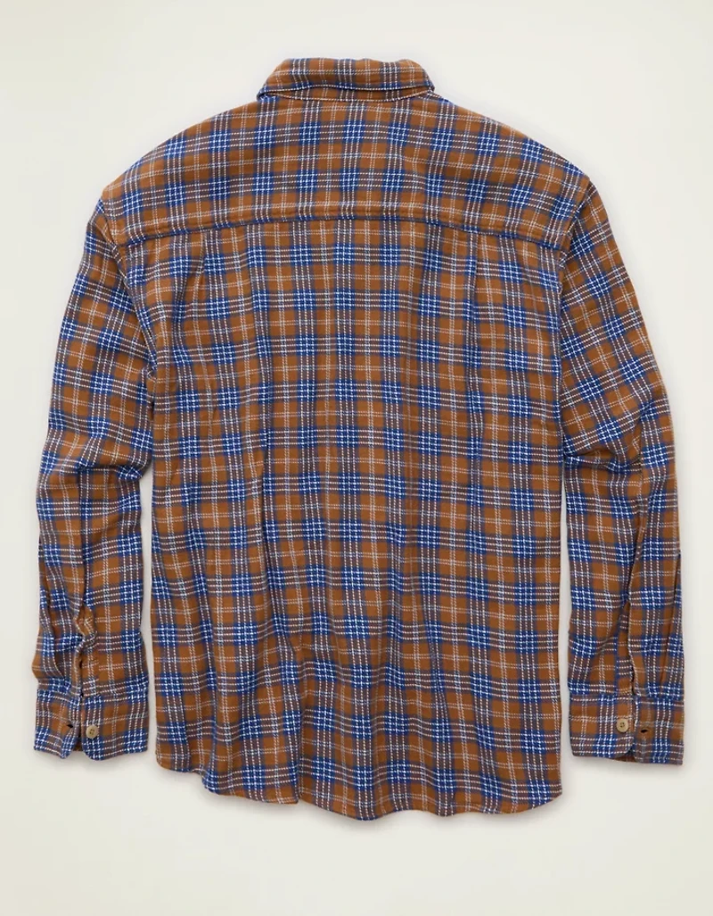 Chemise en flanelle texturée de coupe décontractée AE