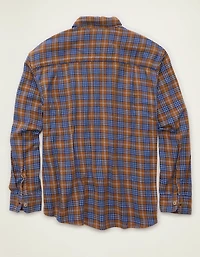 Chemise en flanelle texturée de coupe décontractée AE