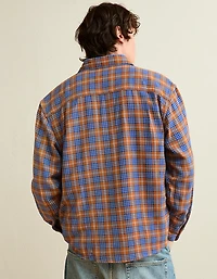 Chemise en flanelle texturée de coupe décontractée AE