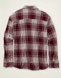 AE Relaxed Fit Textured Flannel Shirt
