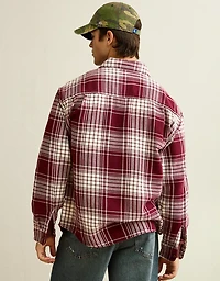 AE Relaxed Fit Textured Flannel Shirt