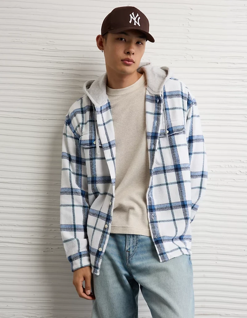 AE Hooded Flannel Shirt