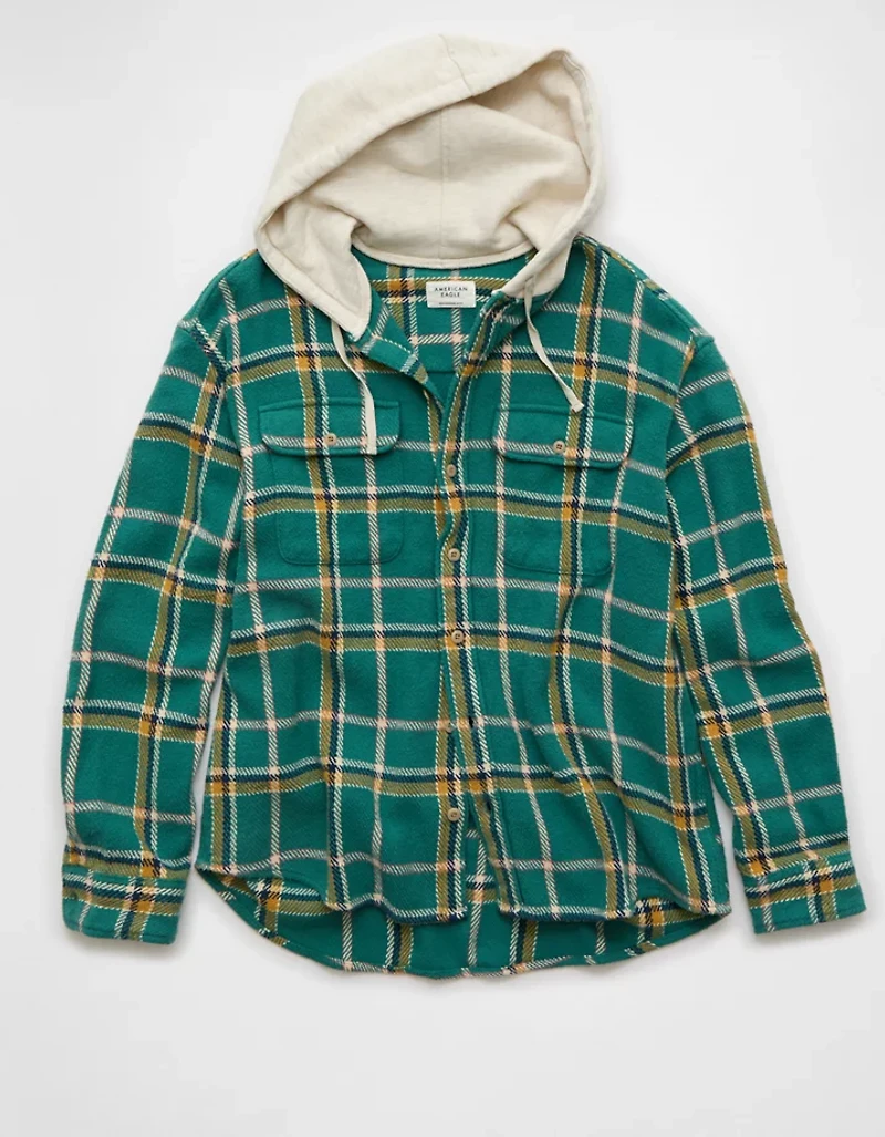 AE Hooded Flannel Shirt