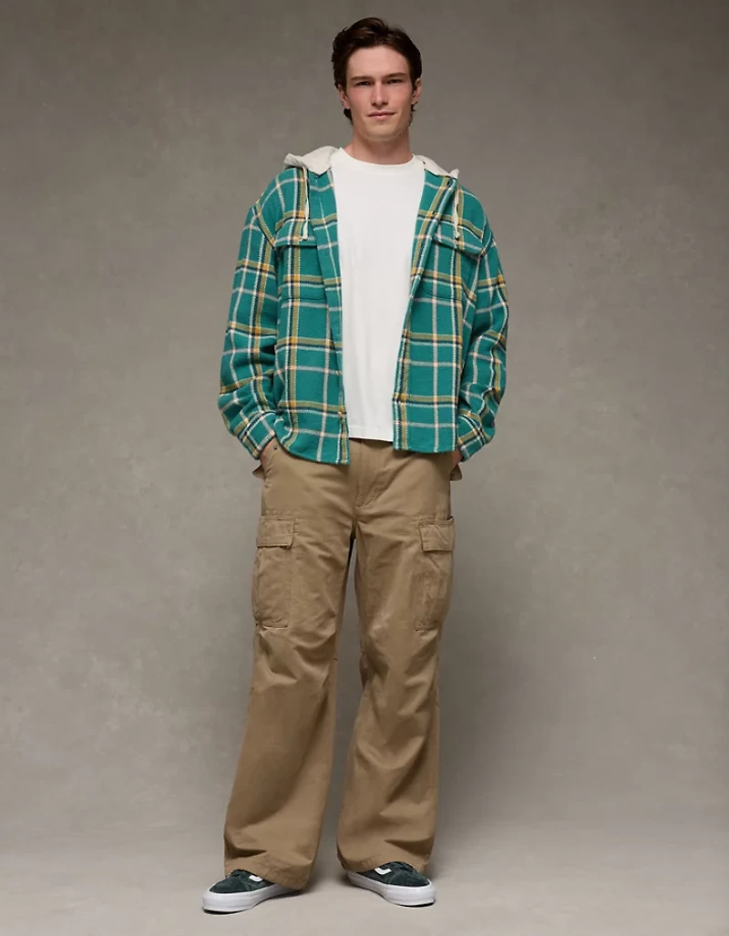 AE Hooded Flannel Shirt