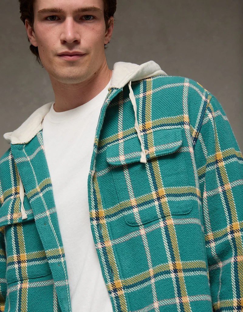 AE Hooded Flannel Shirt
