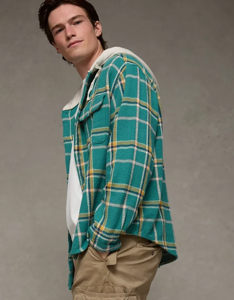 AE Hooded Flannel Shirt