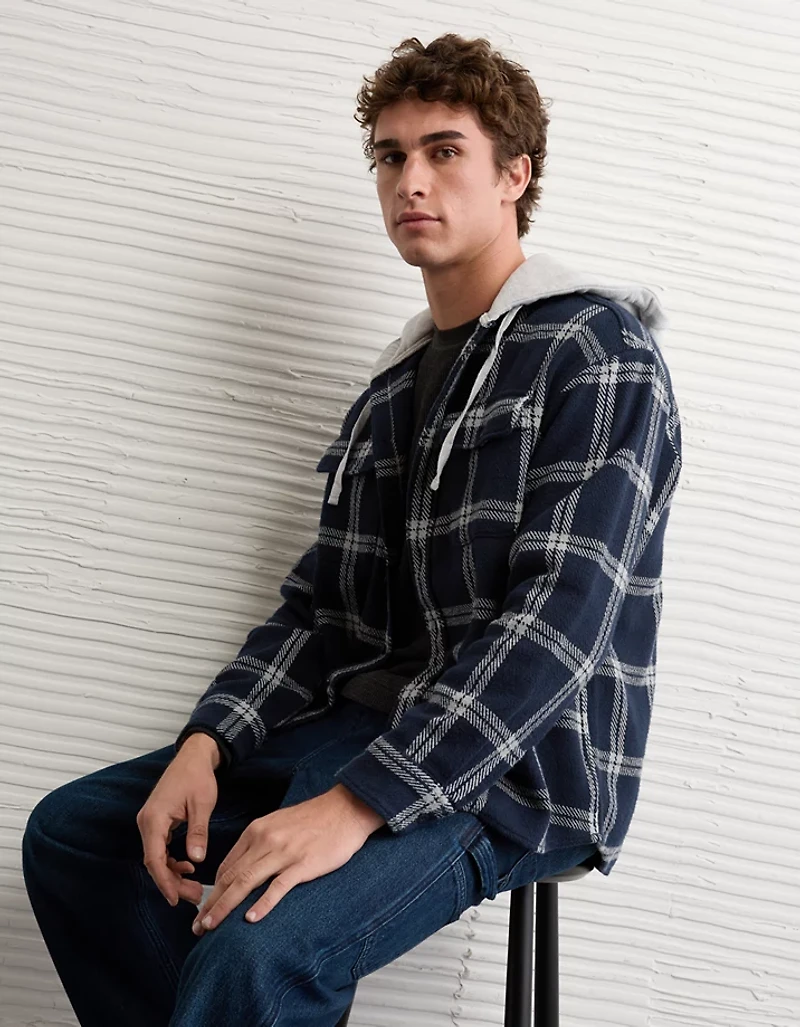 Chemise en flanelle à capuchon AE