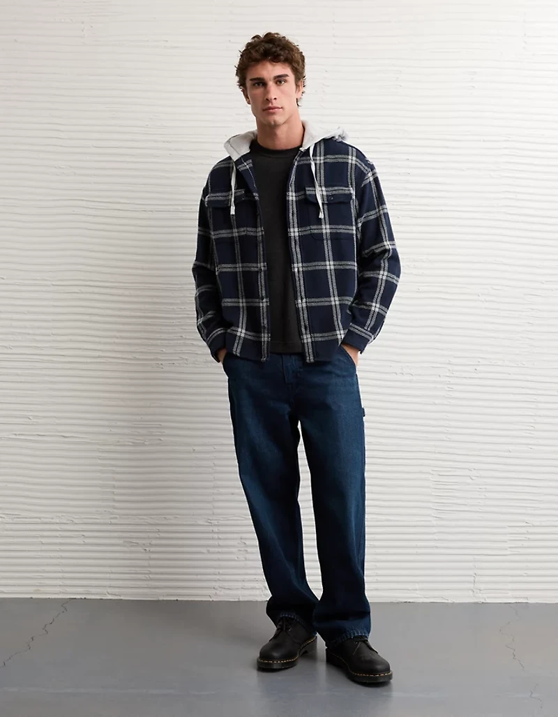 Chemise en flanelle à capuchon AE