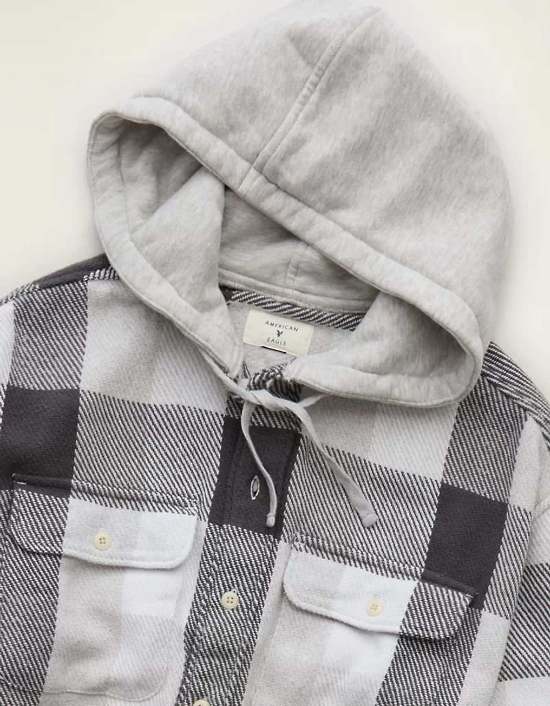 AE Relaxed Fit Hooded Flannel