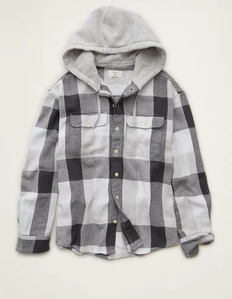 AE Relaxed Fit Hooded Flannel
