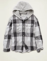 AE Relaxed Fit Hooded Flannel