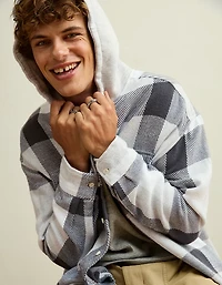 AE Relaxed Fit Hooded Flannel