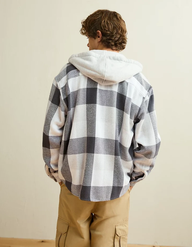 AE Relaxed Fit Hooded Flannel
