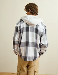 AE Relaxed Fit Hooded Flannel