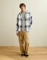 AE Relaxed Fit Hooded Flannel