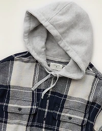 Chandail à capuchon en flanelle de coupe décontractée AE