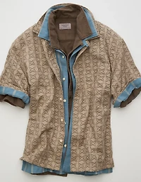 AE Poolside Printed Button-Up Shirt