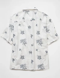 AE Poolside Linen-Blend Button-Up Shirt