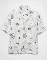 AE Poolside Linen-Blend Button-Up Shirt