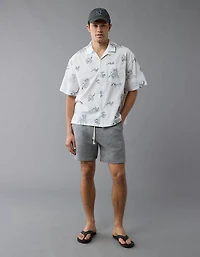 AE Poolside Linen-Blend Button-Up Shirt