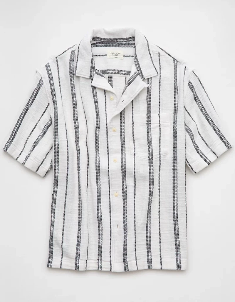 AE Poolside Striped Button-Up Shirt