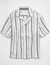 AE Poolside Striped Button-Up Shirt