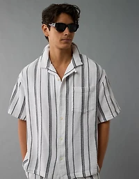 AE Poolside Striped Button-Up Shirt