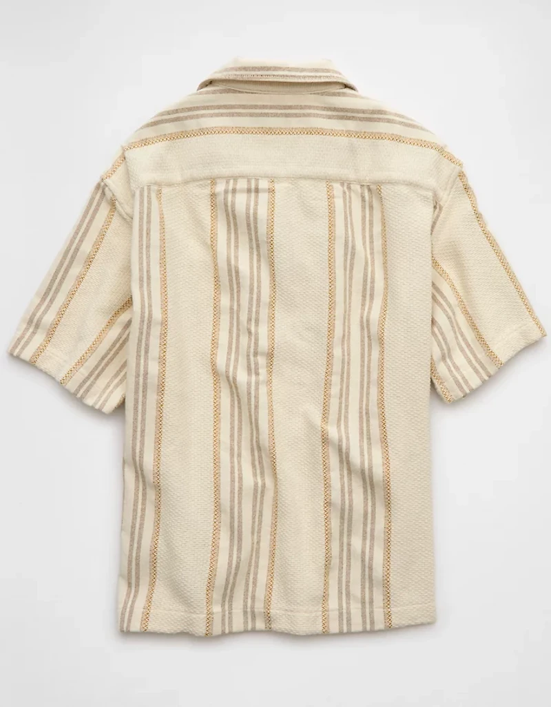 AE Poolside Striped Button-Up Shirt