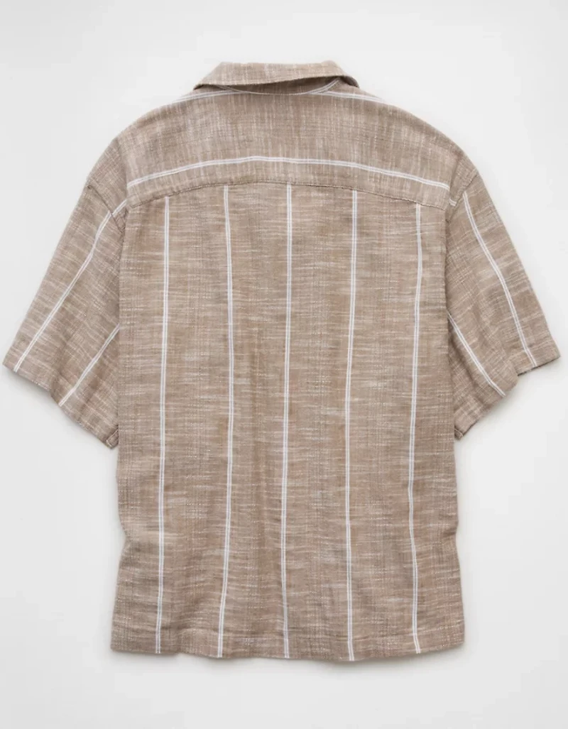 AE Poolside Striped Button-Up Shirt
