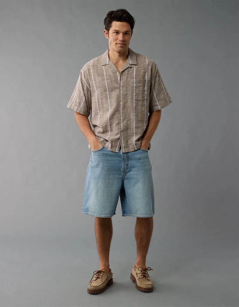 AE Poolside Striped Button-Up Shirt