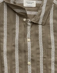 AE Poolside Striped Button-Up Shirt