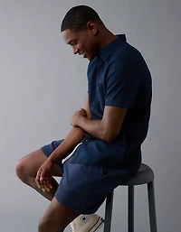 Chemise boutonnée à imprimé bord de la piscine AE