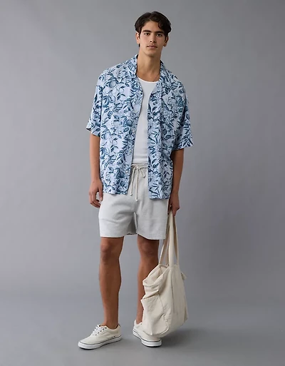 Chemise à motif floral bord de la piscine AE