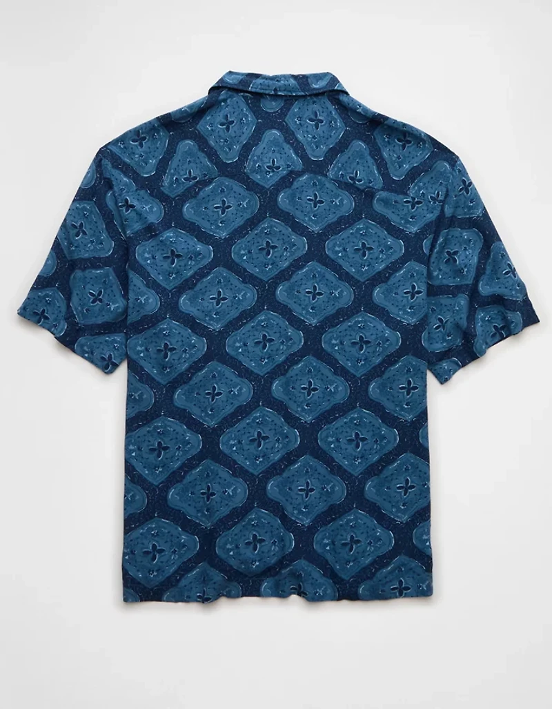 Chemise boutonnée à imprimé bord de la piscine AE