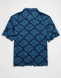 Chemise boutonnée à imprimé bord de la piscine AE