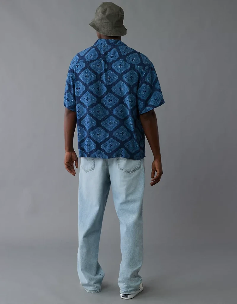 AE Poolside Printed Button-Up Shirt