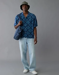 Chemise boutonnée à imprimé bord de la piscine AE