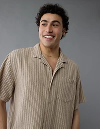 AE Poolside Striped Button-Up Shirt
