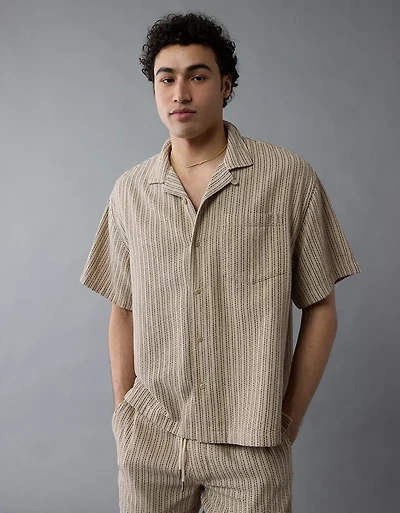 AE Poolside Striped Button-Up Shirt