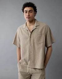AE Poolside Striped Button-Up Shirt