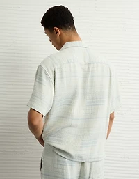 AE Poolside Textured Striped Button-Up Shirt