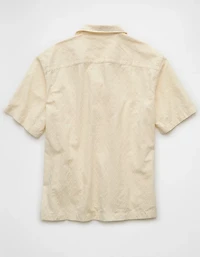 AE Poolside Textured Printed Button-Up Shirt