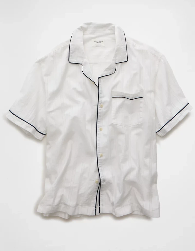 Chemise rayée boutonnée bord de la piscine AE