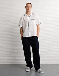 Chemise rayée boutonnée bord de la piscine AE