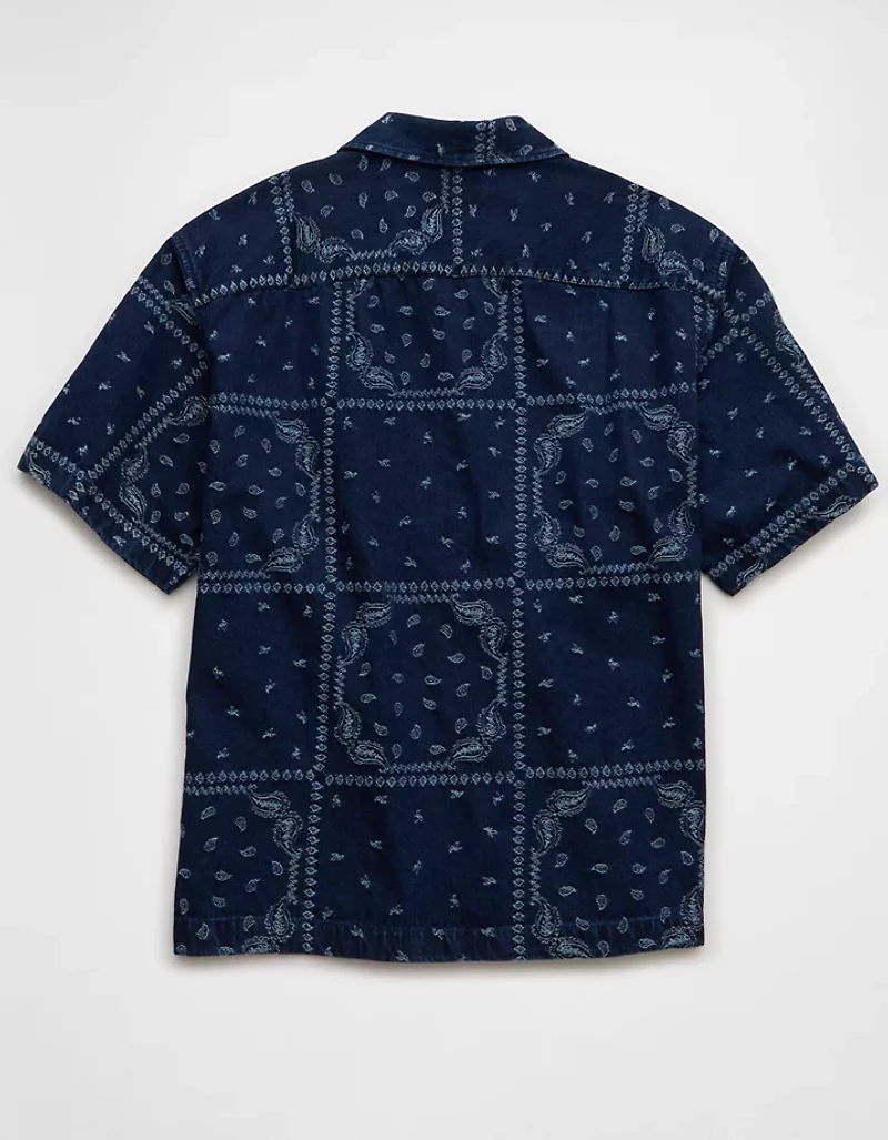 AE Poolside Printed Button-Up Shirt