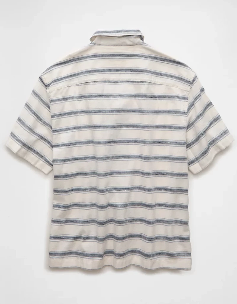 AE Poolside Striped Button-Up Shirt