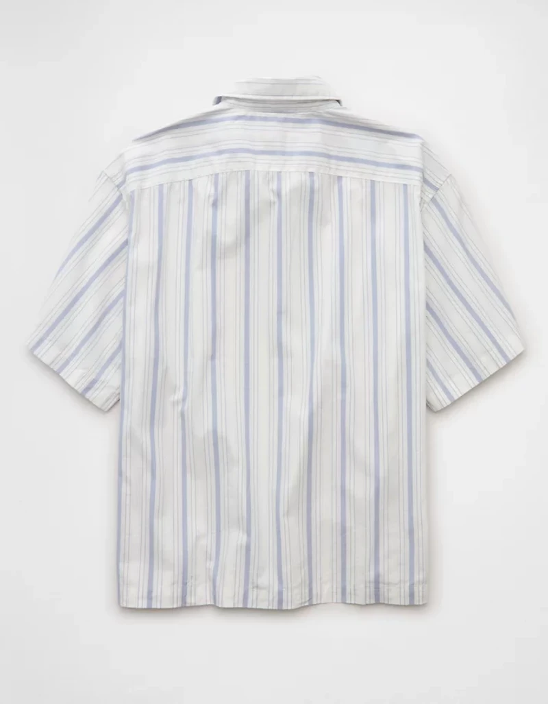 Chemise rayée en popeline bord de la piscine AE