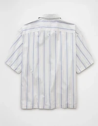 Chemise rayée en popeline bord de la piscine AE