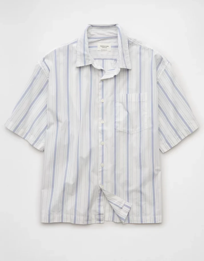 Chemise rayée en popeline bord de la piscine AE