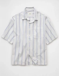 Chemise rayée en popeline bord de la piscine AE